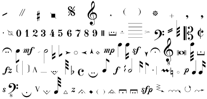 6种新的音乐字体符号下载
